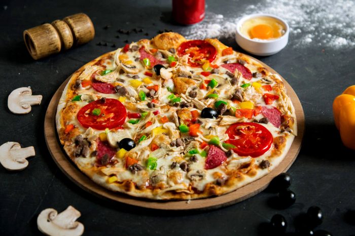 Mixed vegan pizza
