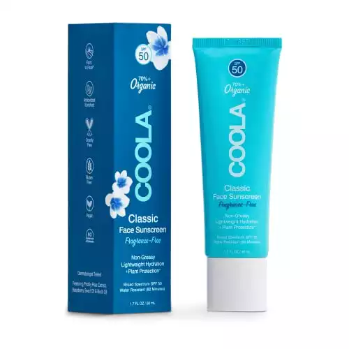 COOLA Organic Face Sunscreen SPF 50 Sunblock Lotion