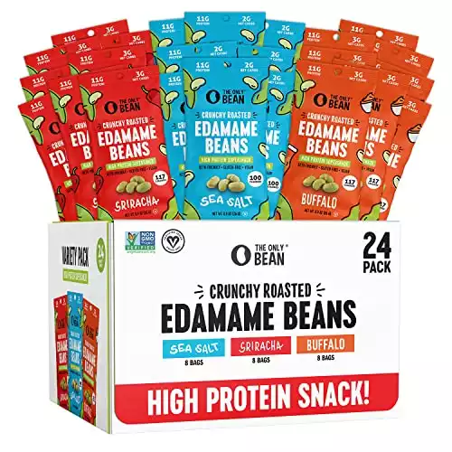 The Only Bean Crunchy Roasted Edamame - Healthy Snacks for Adults and Kids