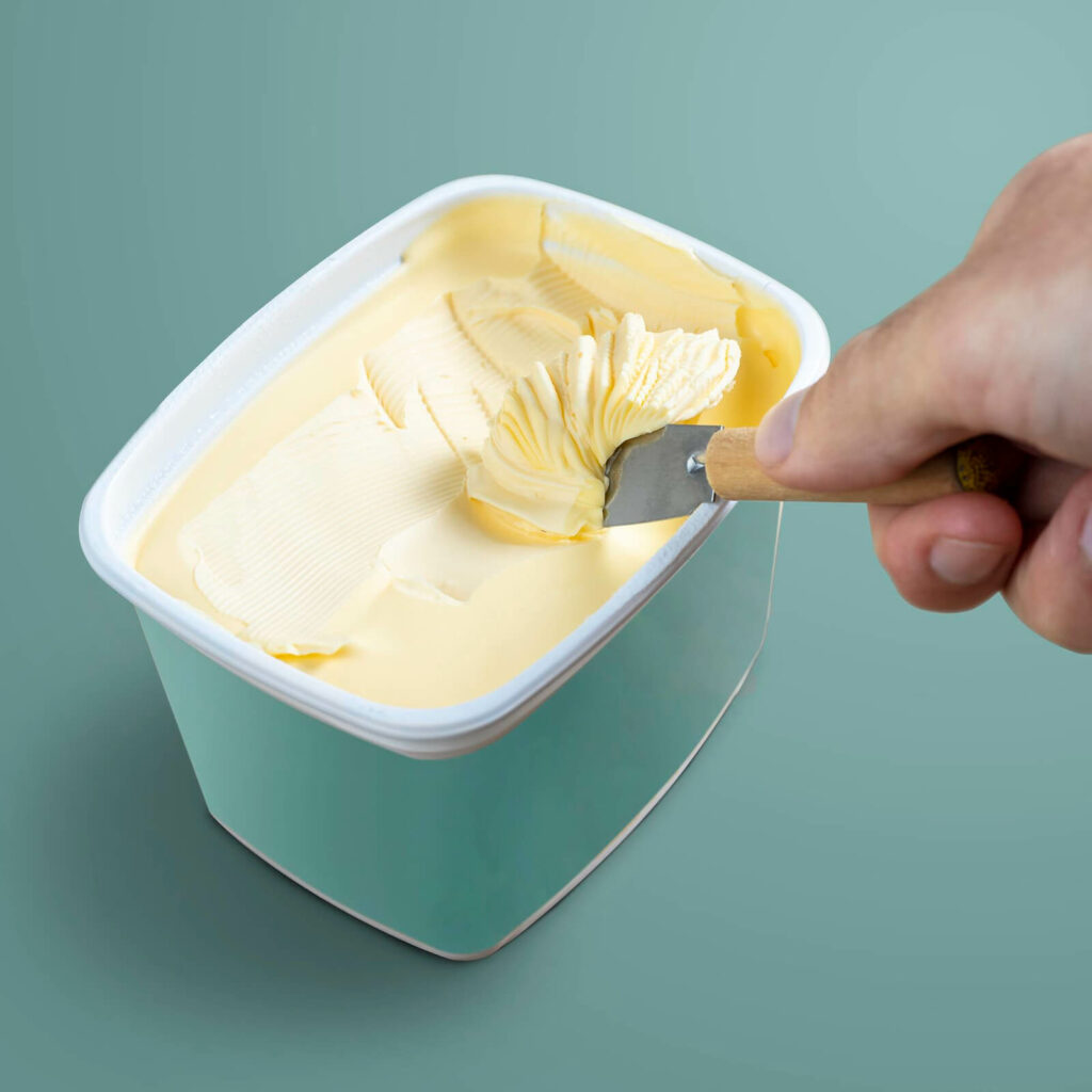 Butter in a tub