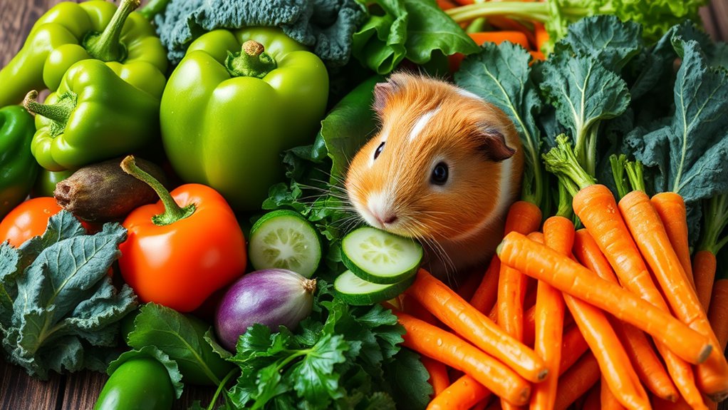 safe vegetables for guinea pigs
