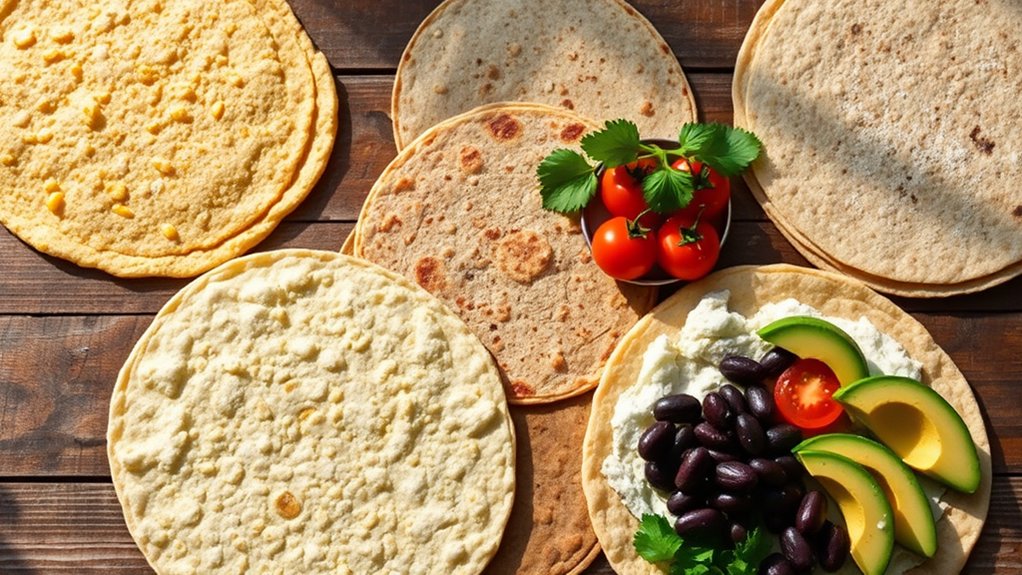 types and ingredients of tortillas