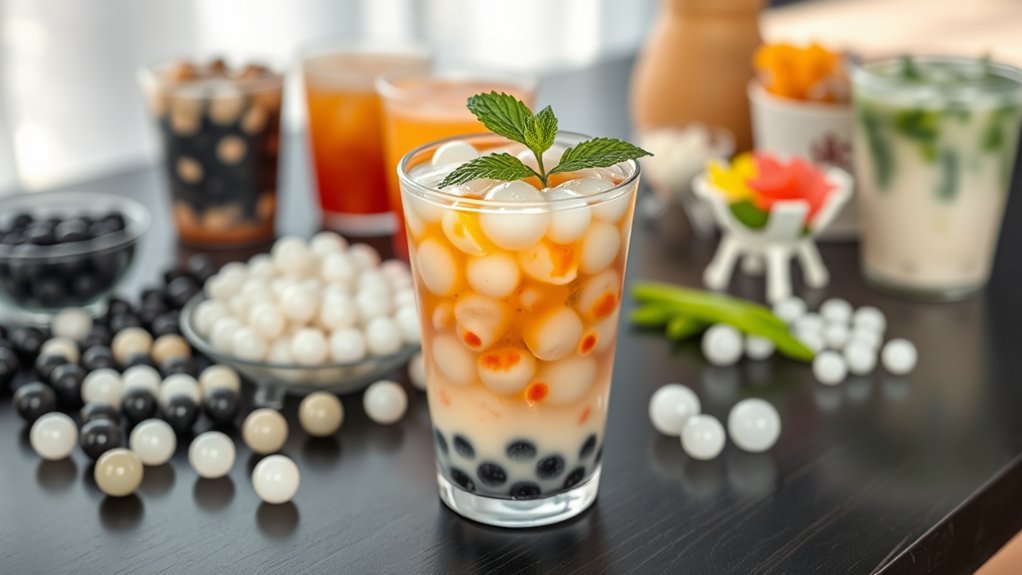 variety of boba flavors