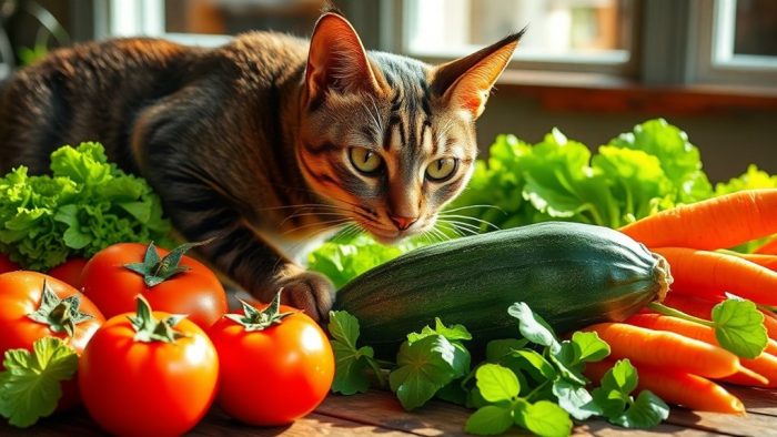 cats eat vegetables occasionally